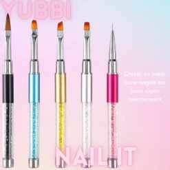 YUBBI™ 16 Delige Nail Art Penselen Set - Nagellak Acryl Penselen - Fineliner Penseel - Dotting Tools - Siliconen Nail Art Penselen -Mode Cosmetica Winkel 1200x1200 346