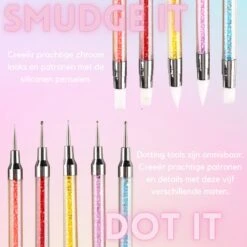 YUBBI™ 16 Delige Nail Art Penselen Set - Nagellak Acryl Penselen - Fineliner Penseel - Dotting Tools - Siliconen Nail Art Penselen -Mode Cosmetica Winkel 1200x1200 348