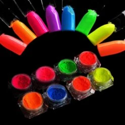 Royala Neon Nagel Poeder - Nagel Nail Art Neon Glitter Poeder - 12 Potjes Aan Neon Kleuren - Nail Art -Mode Cosmetica Winkel 1200x1200 365