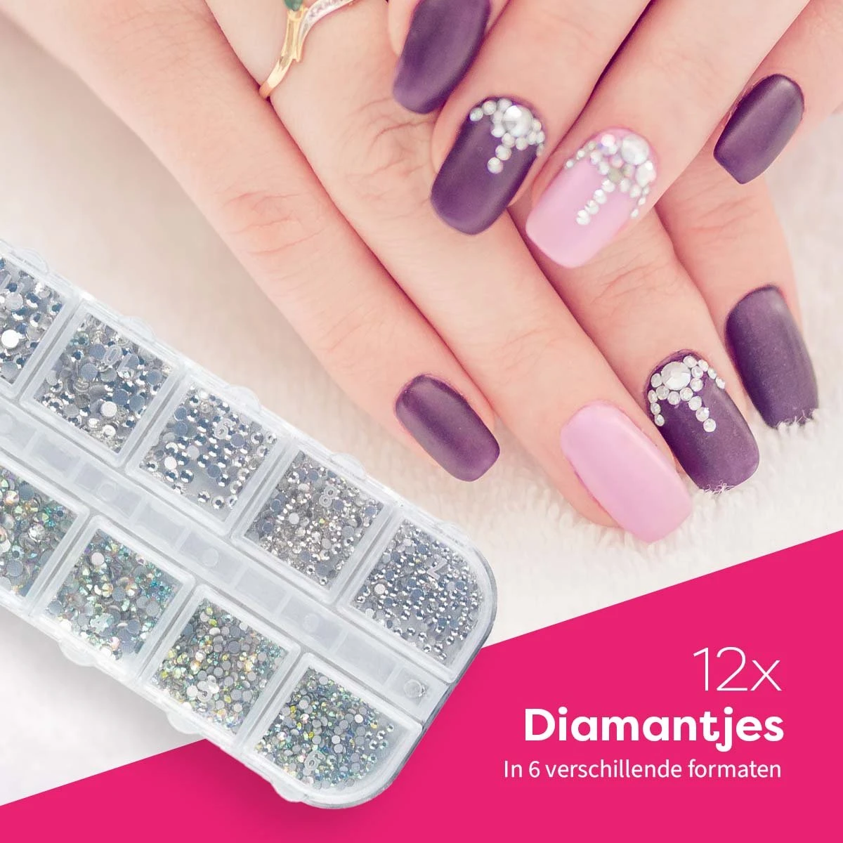 Evvie© Nail Art Kit - Penselen Met Dotting Tools - Strass Steentjes - Rhinestones - Nagel Folie - Diamantjes - Striping Tape – 65-delig 8 Evvie© Nail Art Kit - Penselen Met Dotting Tools - Strass Steentjes - Rhinestones - Nagel Folie - Diamantjes - Striping Tape – 65-delig - Afbeelding 8