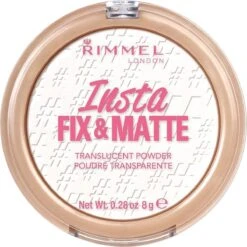 Rimmel London Insta Fix & Matte Make-uppoeder - 01 Clear 30 Rimmel London Insta Fix & Matte Make-uppoeder - 01 Clear -Mode Cosmetica Winkel 1200x1200 525