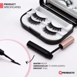 Qproducts Magnetische Wimpers - Nepwimpers - Wimperset Van 10 Wimpers 4 Eyeliners En Pincet - Inclusief Wimper Bewaardoos Met Ingebouwd Spiegeltje - Magneet Wimpers - Magnetic Lashes -Mode Cosmetica Winkel 1200x1200 842