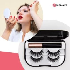 Qproducts Magnetische Wimpers - Nepwimpers - Wimperset Van 10 Wimpers 4 Eyeliners En Pincet - Inclusief Wimper Bewaardoos Met Ingebouwd Spiegeltje - Magneet Wimpers - Magnetic Lashes -Mode Cosmetica Winkel 1200x1200 843
