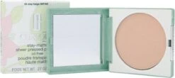 Clinique Stay-Matte Sheer Pressed Powder - 03 Stay Beige - 7,6 G -Mode Cosmetica Winkel 1200x533