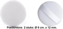 Rojafit Poederdons - Fluweel - Ø 6 Cm X 12 Mm. - 2 Stuks