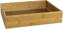 Gerim - Kast/lade Sorteer Organizer Bamboe Hout Bakje 32 X 24 X 7 Cm -Mode Cosmetica Winkel 1200x552