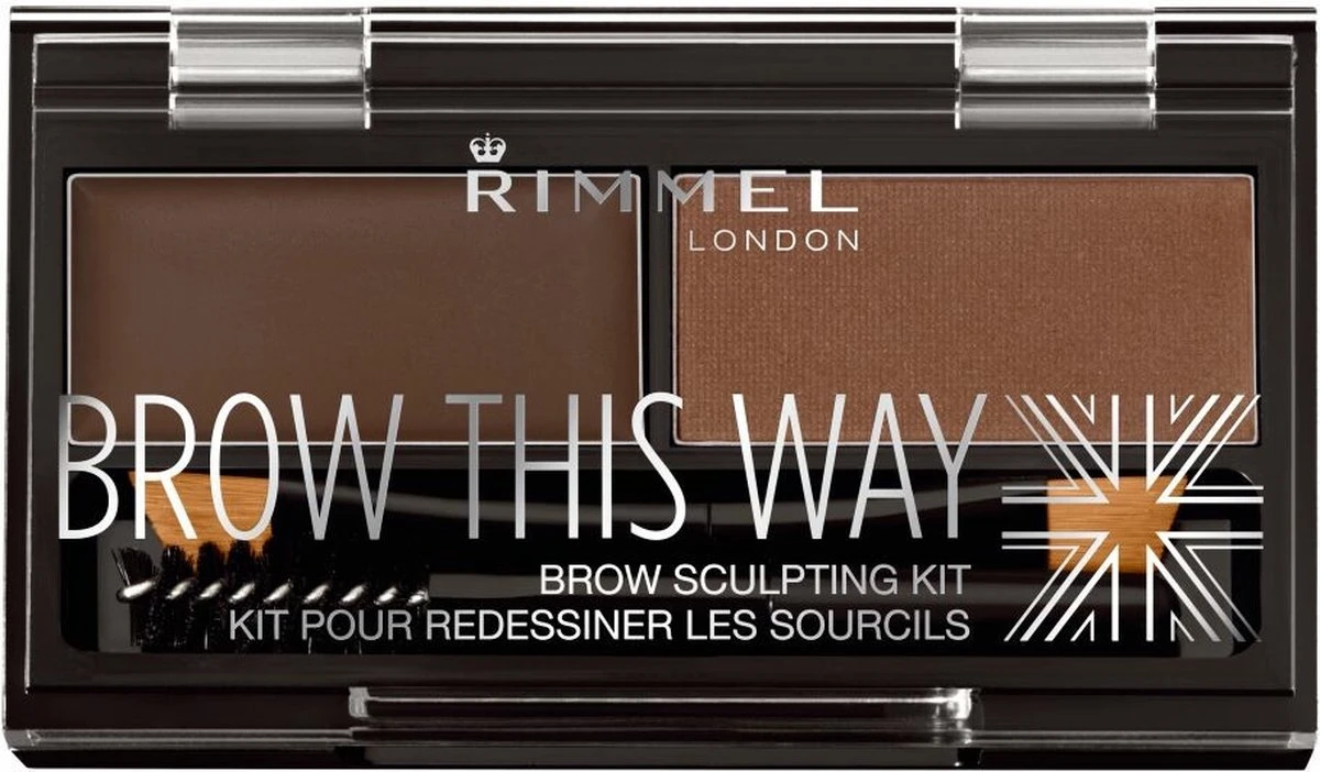 Rimmel London Brow This Way Eyebrow Kit - 002 Brown - Wenkbrauwpoeder 1 Rimmel London Brow This Way Eyebrow Kit - 002 Brown - Wenkbrauwpoeder