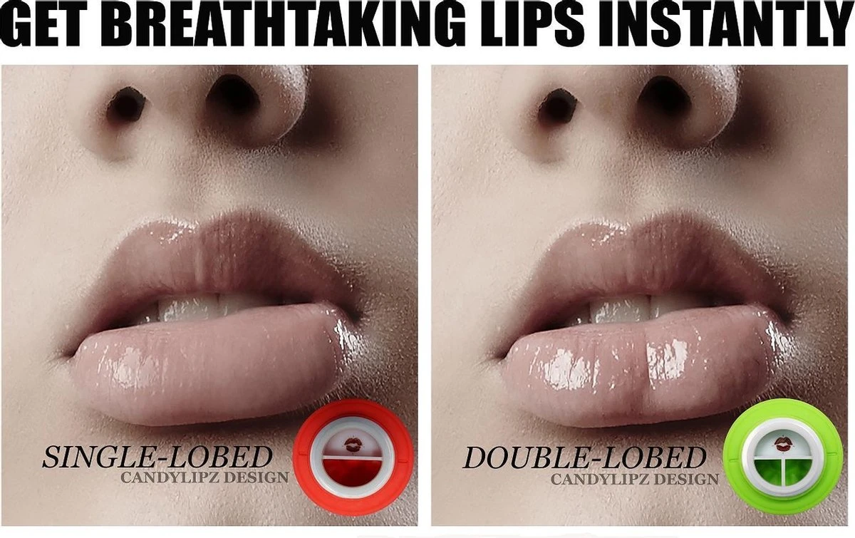 CandyLipz Lip Plumper Groen - Double Lobed - Volle Lippen Zonder Fillers - Candy Lipz 4 CandyLipz Lip Plumper Groen - Double Lobed - Volle Lippen Zonder Fillers - Candy Lipz - Afbeelding 4