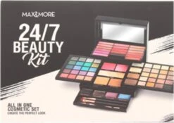 Max & More | Be Beautiful - 72-delige Make-Up Set - Oogschaduw - Make-Up Spiegel - Make-Up Organizer - Eyeliners - Blushes - Geschenkset - Cadeau Voor Vrouwen - Alles In één Set - Make-Up Koffer