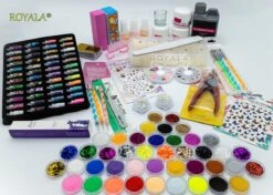 Royala - Acrylnagels Starters Pakket Large|L| 125 Delig | 94 Colors | Acryl Nagels Set | Acryl Starter Kit | Nail Art Pakket | 500 Franse Nageltips | Manicure Set Voor Nail Art Kit | Nagel Decoratie | Acryl Poeder | Acryl Vloeistof | Monomeer -Mode Cosmetica Winkel 1200x857