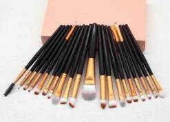Evvie 20-delige Make-up Kwasten Set - Goud Zwart -Mode Cosmetica Winkel 1200x859 3