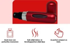 Cetins - Parfum Verstuiver Navulbaar - Mini Parfum Flesje - Reisflesje – Matt Rood -Mode Cosmetica Winkel 1200x865 4