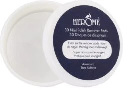 Herome Combi-Pack Caring Nail Polish Remover Duo - 1x Nagellakremover 120ml & 1x Caring Nail Polish Remover Pads 30 -Mode Cosmetica Winkel 1200x879