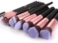 Bestope Make Up Kwasten Set Met Beauty Blenders 16 Delig - Brush Set - Kwasten Reiniger - Rosé Goud -Mode Cosmetica Winkel 1200x888 1