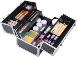 Make-upkoffer, Kapperskoffer, Cosmeticakoffer, Lege Nagelkoffer, Multikoffer, Afsluitbaar Voor Nageldesign/massageolie/fotoapparatuur, 34,7 X 22,2 X 25 Cm HMTM-YAHEE-411176 -Mode Cosmetica Winkel 1200x898 4