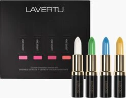 Lavertu Cosmetics - Lipstick Excellent Set - Longlasting Lipstick Die Van Kleur Verandert - Waterproof En Geeft Niet Af - Verzorgend - 4 Kleuren