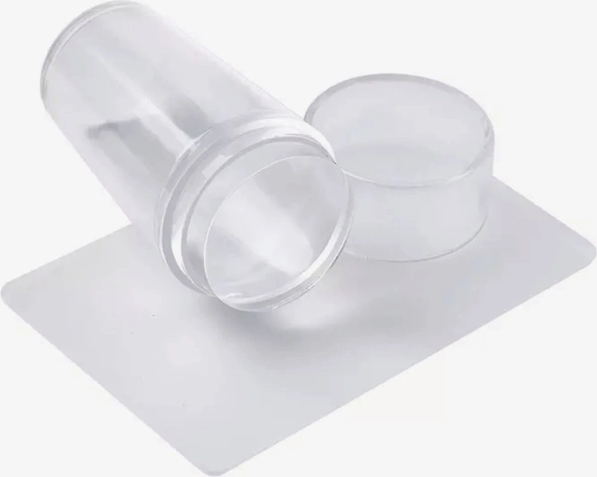 Nagelstempel Met Schraper - French Manicure Tip Stempel - Nagel Stempel Kussen - Siliconen 2 Nagelstempel Met Schraper - French Manicure Tip Stempel - Nagel Stempel Kussen - Siliconen - Afbeelding 2