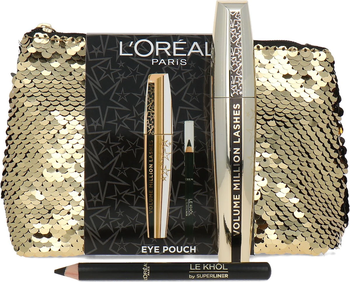 L'Oréal Paris Volume Million Lashes Mascara En Mini Super Liner Le Khol Oogpotlood Giftset - Make-up Geschenkset 1 L'Oréal Paris Volume Million Lashes Mascara En Mini Super Liner Le Khol Oogpotlood Giftset - Make-up Geschenkset