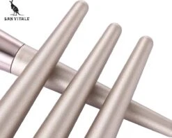 San Vitale® - Luxe Professionele Make Up Kwasten Set - Make Up Brush - Vegan Penselen - Inclusief Pouch - Make Up Pouch Met 10-delig Penselen Set - Champagne/goud -Mode Cosmetica Winkel 1200x969 1