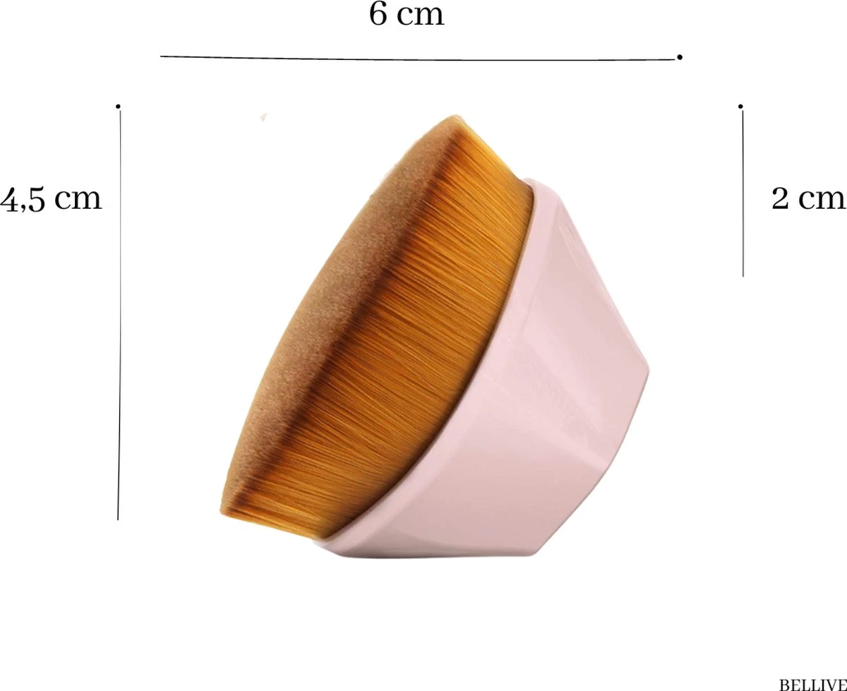 Bellive® - Magic Face Brush - Foundation Brush - Cadeau - Make-up Kwast - Poederkwast - Foundation - Concealer - Make Up Borstel 4 Bellive® - Magic Face Brush - Foundation Brush - Cadeau - Make-up Kwast - Poederkwast - Foundation - Concealer - Make Up Borstel - Afbeelding 4