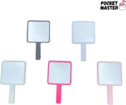 PocketMaster® Make-Up Spiegel / Handspiegel Met Handvat - Zwart - Klein - Compact - Handzaam - 8,0 X 8,0 Cm Spiegeloppervlak -Mode Cosmetica Winkel 1200x997
