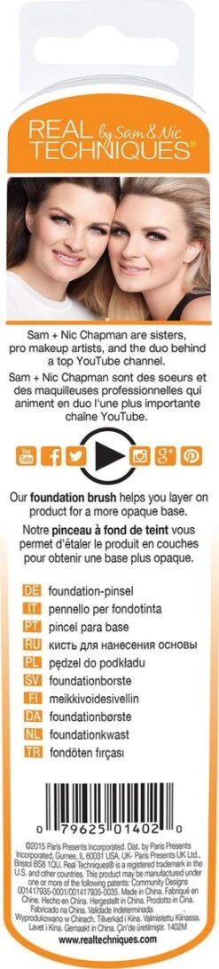 Real Techniques Foundation Brush - Make-up Kwast -Mode Cosmetica Winkel 272x1200 1