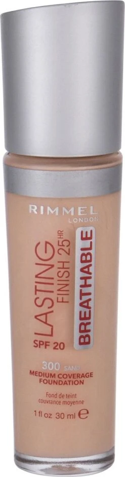 Rimmel London Lasting Finish Breathable Foundation - Sand - Beige -Mode Cosmetica Winkel 315x1200 1