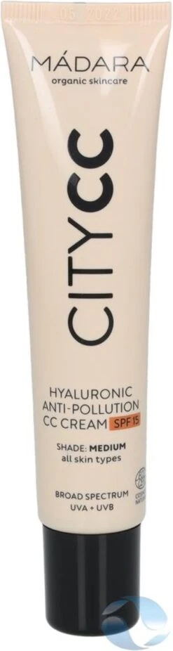 MÁDARA Anti-Pollution CC Cream SPF15 Medium Beige 40ml - Hyaluronzuur -UVA/UVB -Mode Cosmetica Winkel 320x1200 1