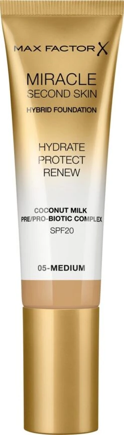 Max Factor Miracle Second Skin Foundation - 05 Medium -Mode Cosmetica Winkel 342x1200 1