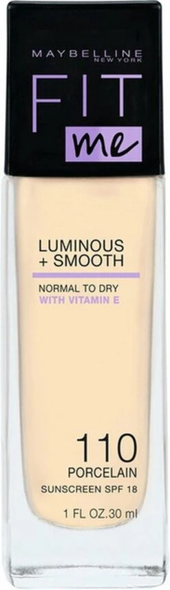 Maybelline - Fit Me Luminous & Smooth Foundation - Porcelain 110 -Mode Cosmetica Winkel 346x1200
