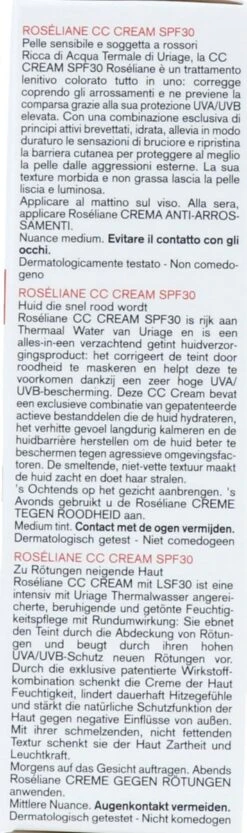 Uriage Roséliane Cc Crème Spf30 27 Uriage Roséliane Cc Crème Spf30 -Mode Cosmetica Winkel 356x1200 3