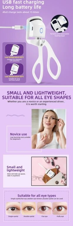 BeautyTech Elektrische Wimperkruller/Wimperkrultang - Wit - Oplaadbaar - Beauty - Verzorging - Make Up -Mode Cosmetica Winkel 389x1200 4