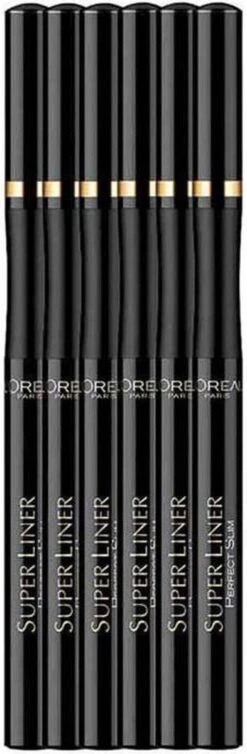 L'Oreal Super Liner Perfect Slim Eyeliner - 6 Stuks Voordeel Verpakking