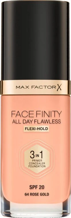 Max Factor Facefinity All Day Flawless 3-in-1 Liquid Foundation - 064 Rose Gold -Mode Cosmetica Winkel 394x1200