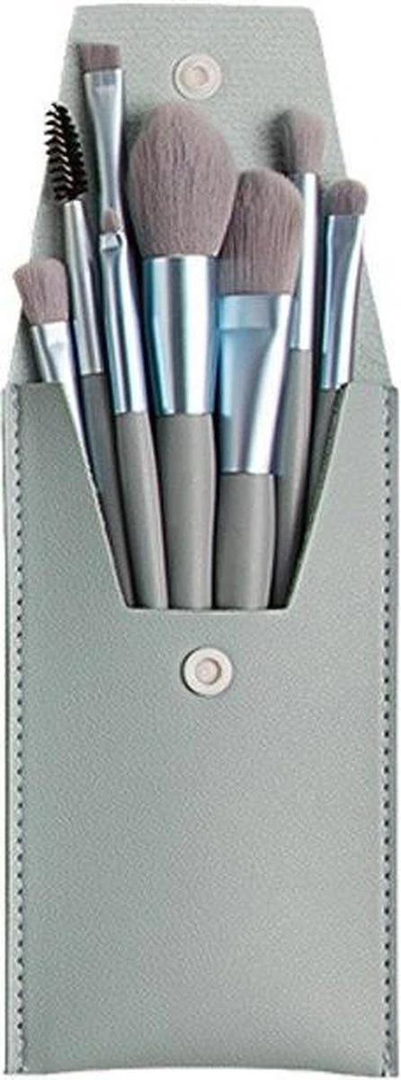 Merkloos ''OP=OP'' Make Up Kwasten Set - Make Up Organizer - Reis Set - Blauw - 8 Delig - Korte Kwasten - Professioneel - Make Up Kwasten Set Met Etui - Stijlvol - Leder - Eyeliner - Oogschaduw - Blusher - Poederkwast 2 Merkloos ''OP=OP'' Make Up Kwasten Set - Make Up Organizer - Reis Set - Blauw - 8 Delig - Korte Kwasten - Professioneel - Make Up Kwasten Set Met Etui - Stijlvol - Leder - Eyeliner - Oogschaduw - Blusher - Poederkwast - Afbeelding 2