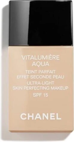 Chanel Vitalumiere Aqua Foundation - 30 Beige - SPF15 - 30 Ml -Mode Cosmetica Winkel 626x1200