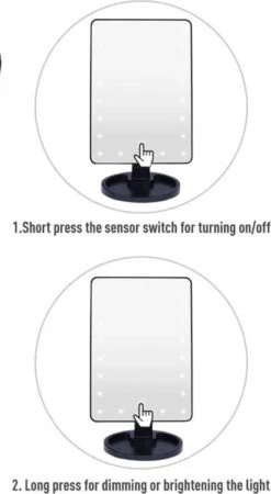 Merkloos Make Up Spiegel - Make Up Spiegel Met Verlichting - 16 LED Lampen - Make Up Organizer - Scheerspiegel - -Mode Cosmetica Winkel 658x1200 1