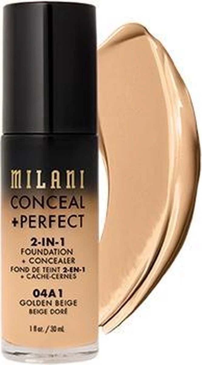Milani Conceal + Perfect 2-in-1 Foundation + Concealer - Golden Beige 2 Milani Conceal + Perfect 2-in-1 Foundation + Concealer - Golden Beige - Afbeelding 2