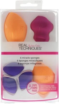 Real Techniques 6 Miracle Sponges - Make-up Spons -Mode Cosmetica Winkel 688x1200 3
