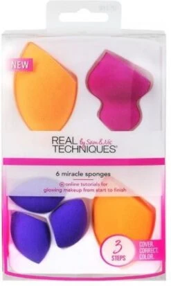 Real Techniques 6 Miracle Sponges - Make-up Spons -Mode Cosmetica Winkel 717x1200 3