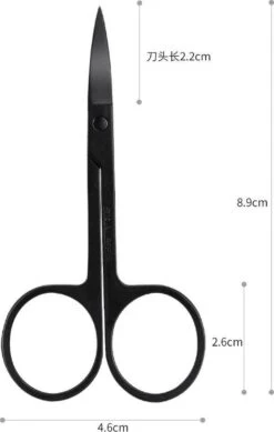 Medies - Professionele Schaar Voor Wenkbrauwen | Wenkbrauw Schaartje | Wenkbrauwschaar | Wenkbrauw Schaar | Gebogen Schaar| Schaar Voor Baard | Wenkbrauw Trimmer | Baardschaar - RVS - Zwart -Mode Cosmetica Winkel 762x1200 3