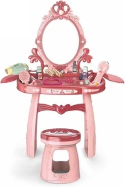 Kaptafel Kind - Make Up Tafel Met Spiegel - 44x24,5x76cm - Roze -Mode Cosmetica Winkel 802x1200 5