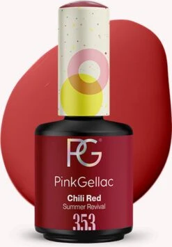 Pink Gellac - Chili Red - Gellak - Vegan - Rood - Glanzend - 15ml