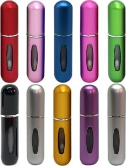 MaxedMore Navulbare Parfumverstuiver 5ml Blauw - 65 Keer Spraybare Parfum Verstuiver - Hervulbaar Tasverstuiver Voor Parfum - Meeneem Mini Geur Flesje Voor Op Reis - Lipstick Formaat Navulbaar Parfumflesje -Mode Cosmetica Winkel 914x1200 6