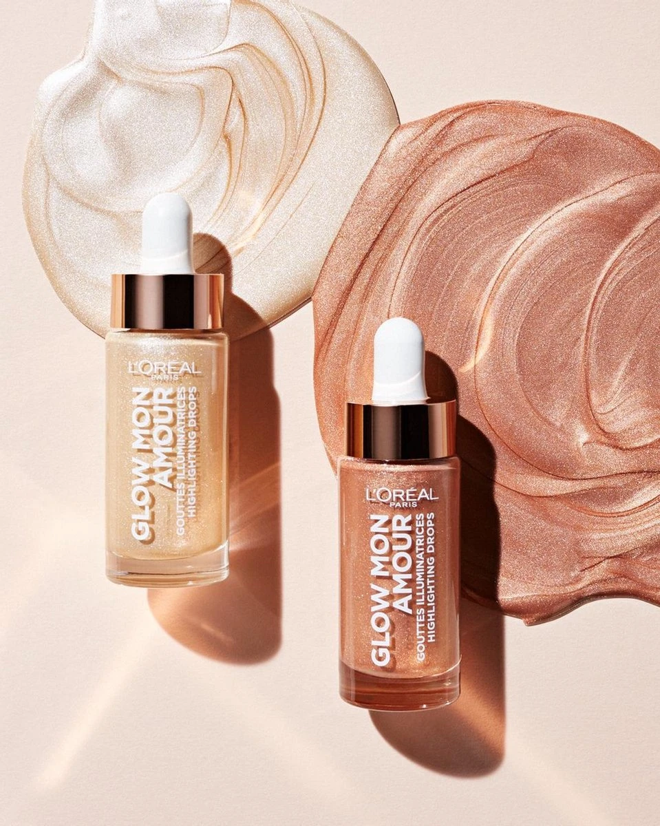 L'Oréal Paris Glow Mon Amour Highlighter Drops - 02 Loving Peach 9 L'Oréal Paris Glow Mon Amour Highlighter Drops - 02 Loving Peach - Afbeelding 9