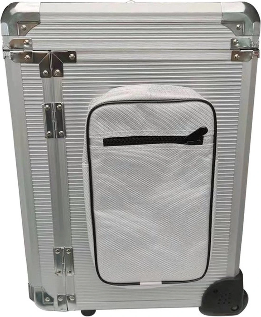 Pedicure Koffer / Trolley - Professional Pedicure Cas- Zilver Streepmotief 1 Pedicure Koffer / Trolley - Professional Pedicure Cas- Zilver Streepmotief